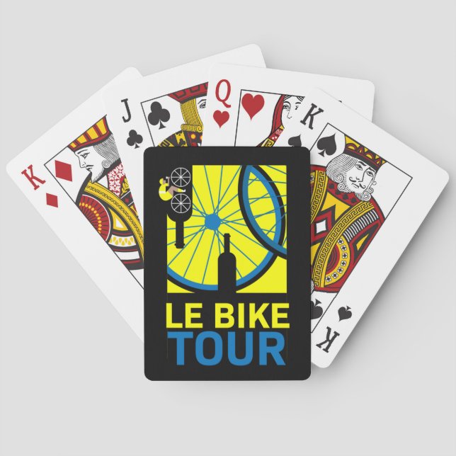 Le Bike Tour Art Playing Cards (Back)