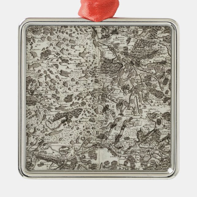 Le Blanc, Chateauroux, Montmorillon Metal Tree Decoration (Front)