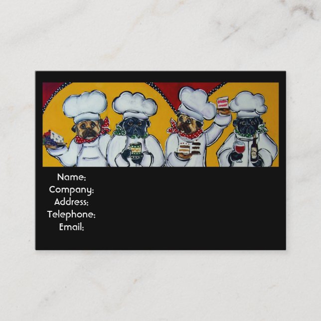 " Le Cafe Chef Pet Profile Cards (Front)