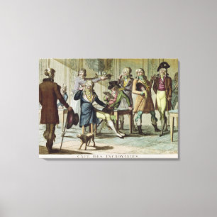 Le Cafe des Incroyables, 1797 Canvas Print