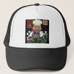 Le Cafe Golden Retriever Trucker Hat