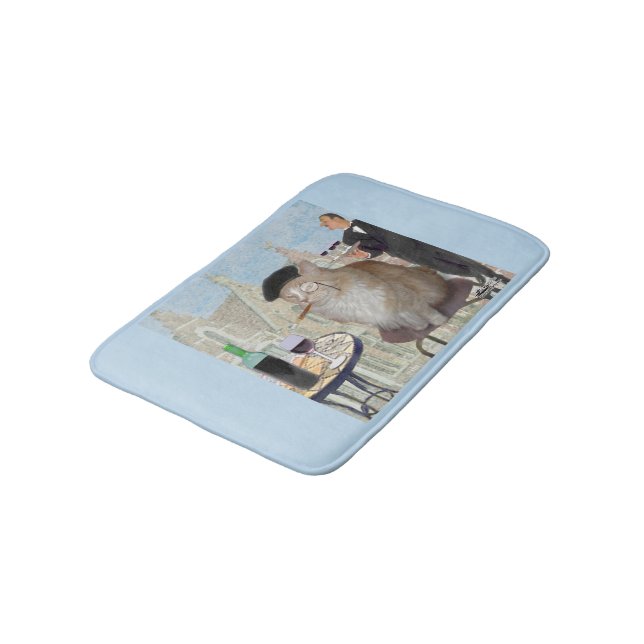 Le Cat du Cafe Bath Mat (Angled)