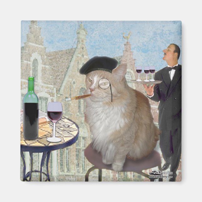 Le Cat du Cafe Magnet (Front)