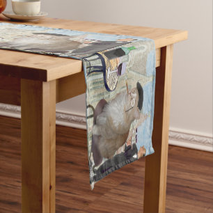Le Cat du Cafe Short Table Runner