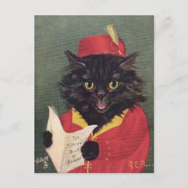 Le chat chanteur postcard (Front)