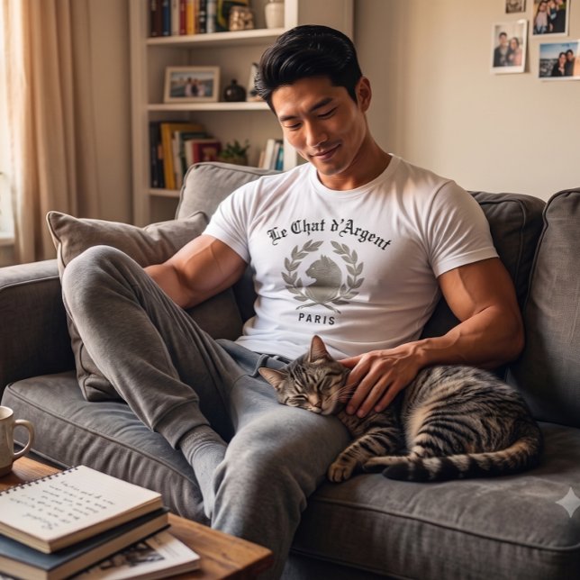 Le Chat d’Argent men's classic white t-shirt (Creator Uploaded)