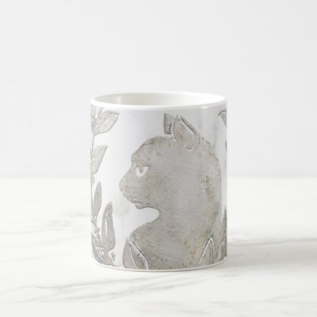 Le Chat d'Argent Carrara Marble & Silver Effect Coffee Mug (Center)