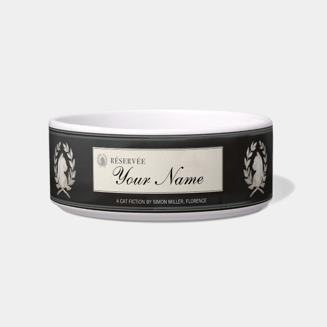 Le Chat d'Argent Édition Noire Personalised Cerami Bowl (Front)