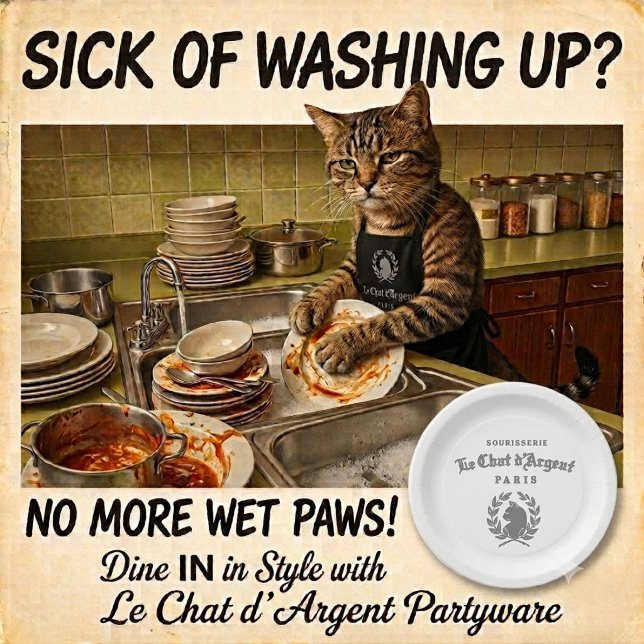 Le Chat d'Argent Vintage French Paper Plates – Ele (Creator Uploaded)