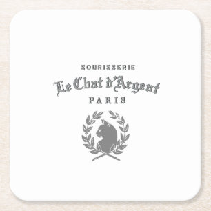 Le Chat d'Argent Vintage Square Coaster