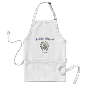Le Chat d'Argent White Kitchen Apron   French Mous