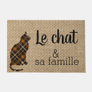 Le chat - funny French quote Doormat