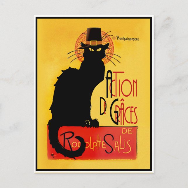 Le Chat Noir - Action De Grâces Postcard (Front)