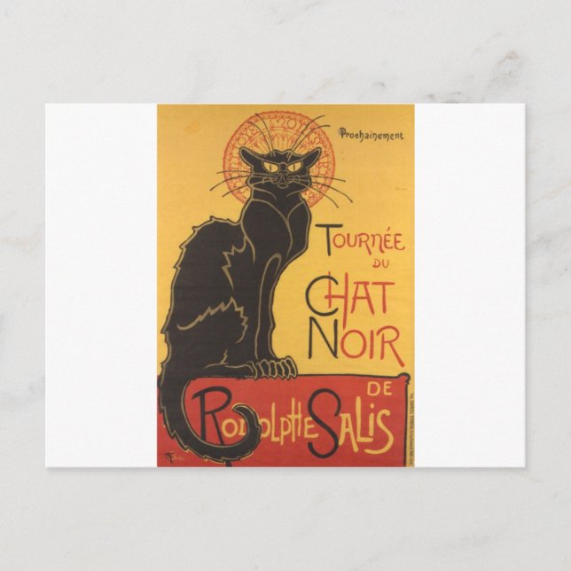 Le Chat Noir Art Print Postcard (Front)