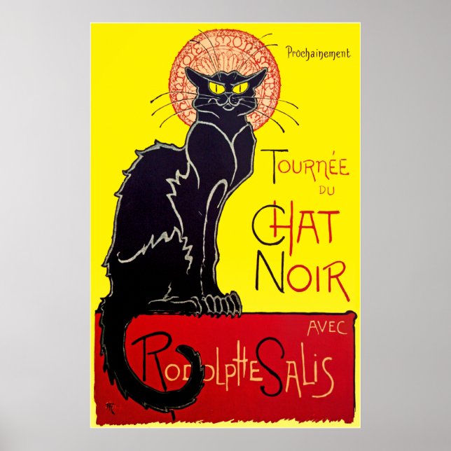 Le Chat Noir Black Cat Vintage Poster Print (Front)