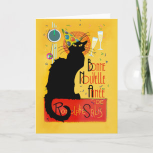 Le Chat Noir - Bonne Nouvelle Année Holiday Card