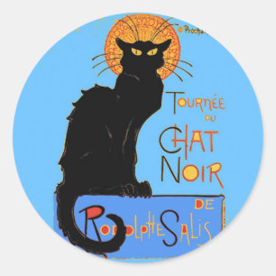 Le Chat Noir Classic Round Sticker