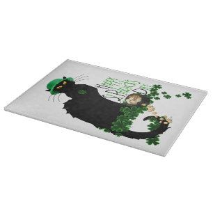 Le Chat Noir Clover St. Patrick's Day Cutting Board