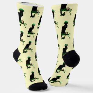 Le Chat Noir Clover St. Patrick's Day Socks