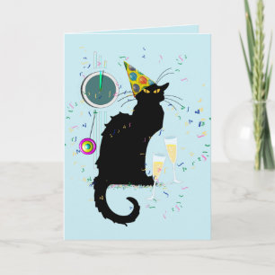 Le Chat Noir Countdown to the New Year Holiday Card