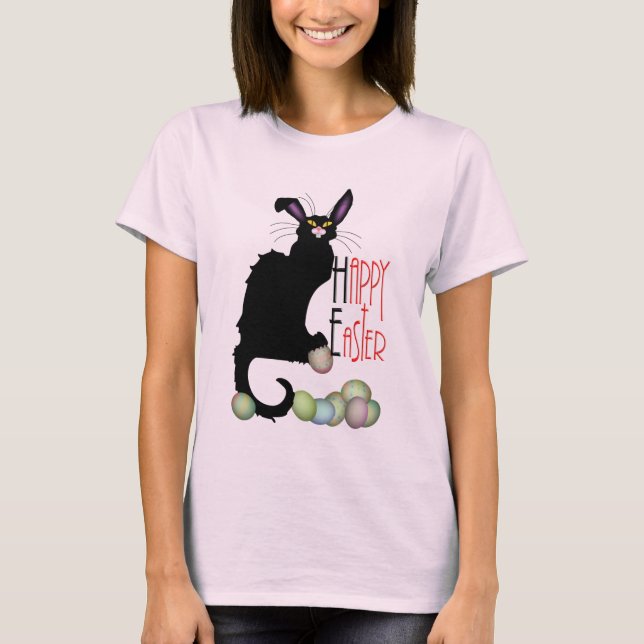 Le Chat Noir Easter Bunny Ears T-Shirt (Front)