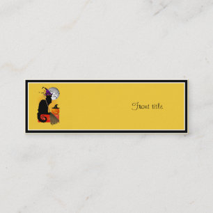Le Chat Noir - Halloween Witch Cat Mini Business Card