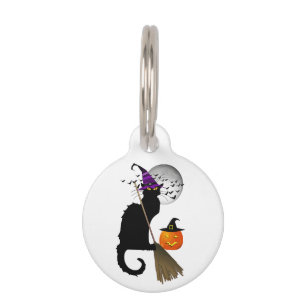 Le Chat Noir Halloween Witch Pet Tag