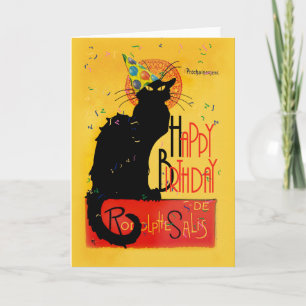 Le Chat Noir Happy Birthday Card