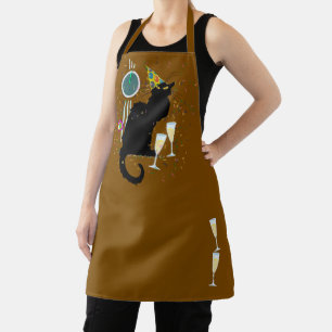 Le Chat Noir Happy New Year Party Apron