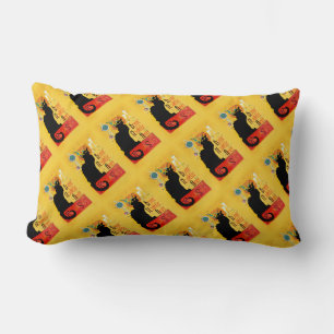 Le Chat Noir Happy New Year Party Lumbar Cushion