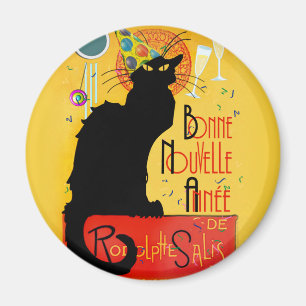 Le Chat Noir Happy New Year Party Magnet