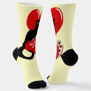 Le Chat Noir Heart Candy Valentine's Day  Socks
