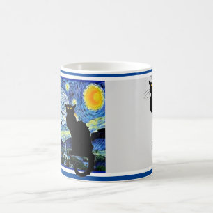 Le Chat Noir in Starry Night Coffee Mug
