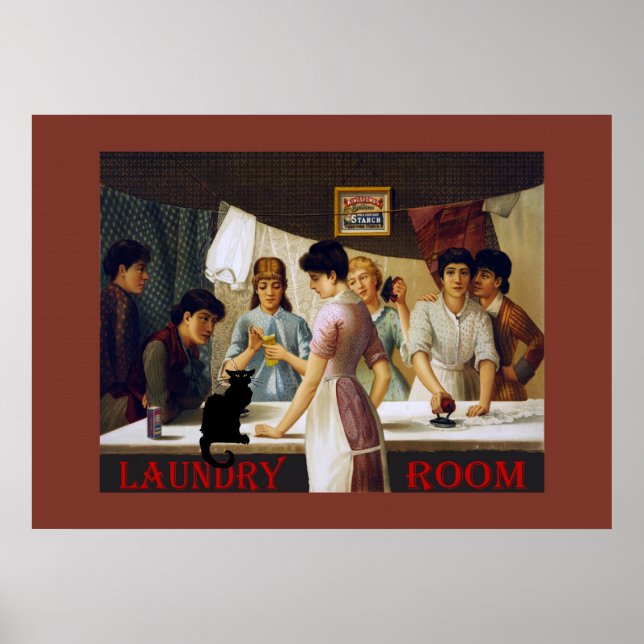 Le Chat Noir Laundry Room Poster (Front)