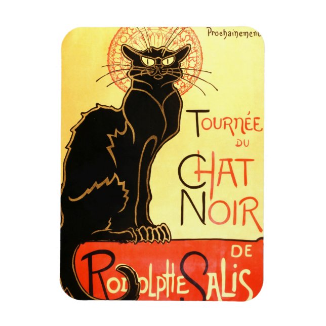 Le chat noir,Original billboard Magnet (Vertical)
