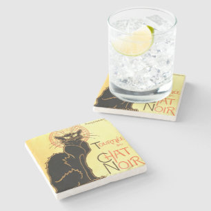 Le chat noir,Original billboard Stone Coaster