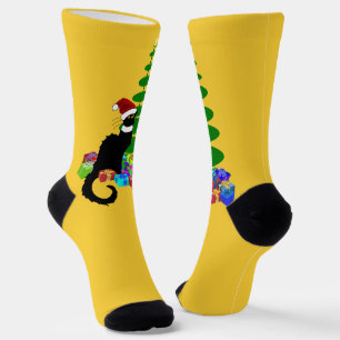 Le Chat Noir Santa Hat Christmas Socks