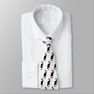 Le Chat Noir Santa Hat Christmas Tie