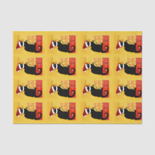 Le Chat Noir Santa Hat Christmas Tissue Paper