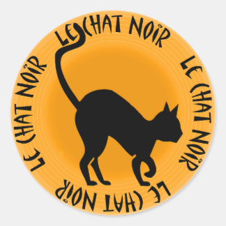 Le Chat Noir (Sheet of Round Stickers) Classic Round Sticker