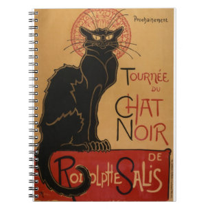 Le chat Noir - Steinlen Spiral Notebook