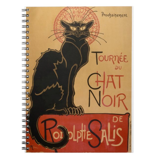 Le chat Noir - Steinlen Spiral Notebook (Front)