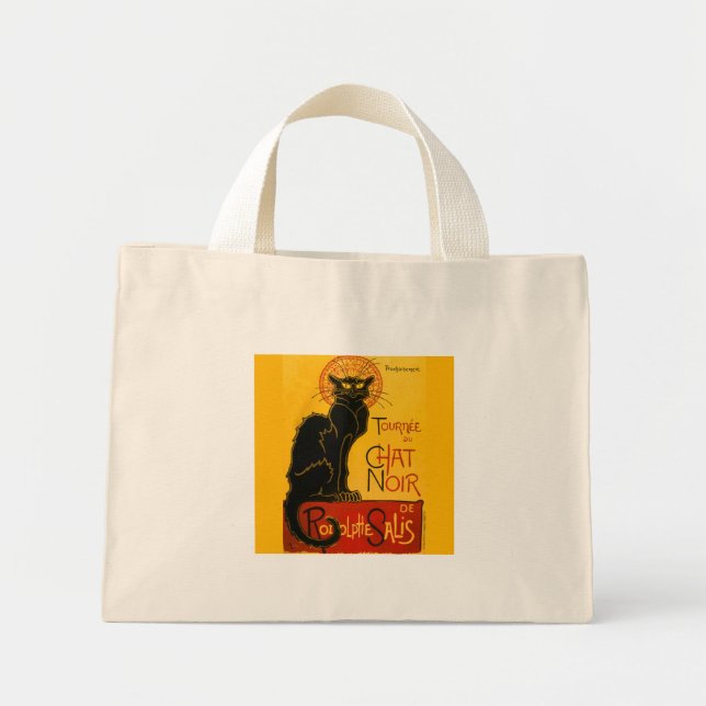 Le Chat Noir The Black Cat Mini Tote Bag (Front)
