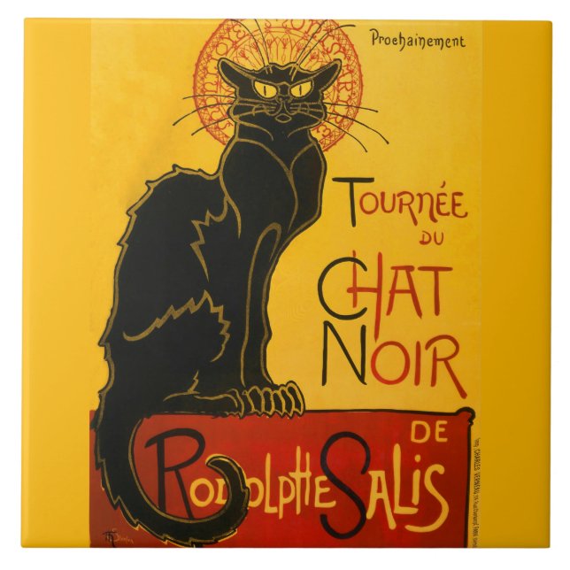 Le Chat Noir The Black Cat Tile (Front)