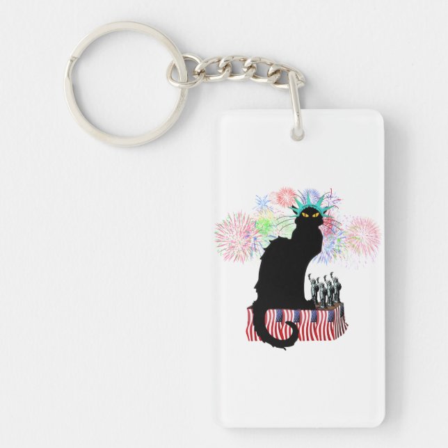 Le Chat Noir USA Independence Day Key Ring (Front)