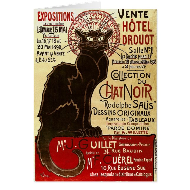 Le Chat Noir, Vente Hôtel Drouot (Front)