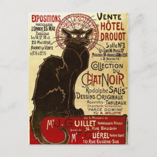 Le Chat Noir, Vente Hôtel Drouot Fine Art Postcard