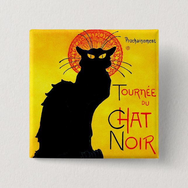 Le Chat Noir Vintage 15 Cm Square Badge (Front)