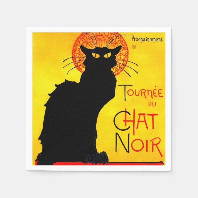 Le Chat Noir Vintage Napkin (Front)