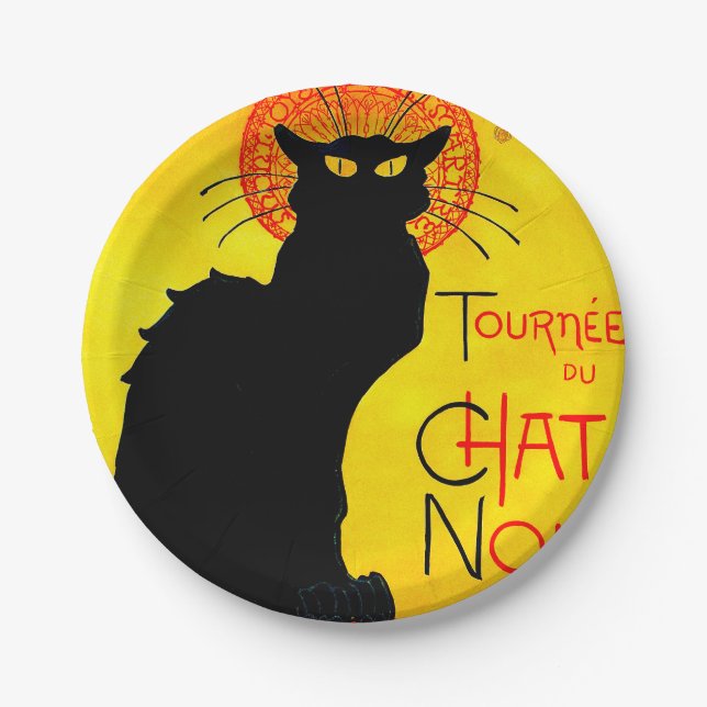 Le Chat Noir Vintage Paper Plate (Front)